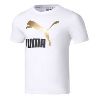 Camiseta metálica con el logotipo clásico “Blanca”