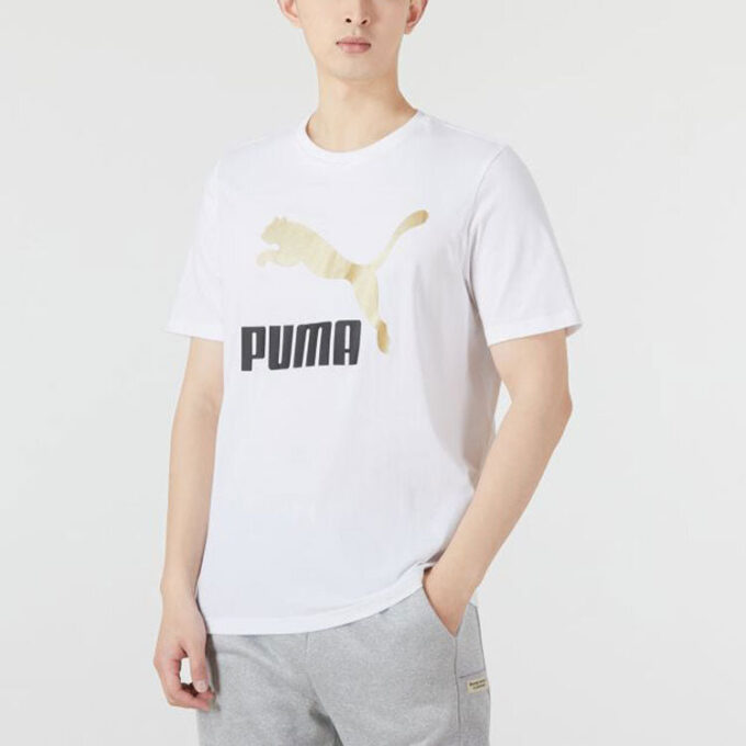 Camiseta metálica con el logotipo clásico “Blanca”