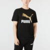 Camiseta metálica negra con el logotipo clásico