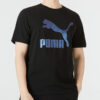 Camiseta metálica negra con el logotipo clásico