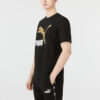 Camiseta metálica negra con el logotipo clásico