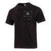 Camiseta negra con bolsillo y logo