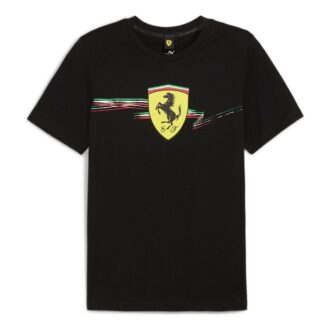 Camiseta negra con el escudo grande de la Scuderia Ferrari Race