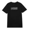 Camiseta negra con el logotipo Essentials