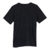 Camiseta negra con estampado de camuflaje y logo de caja