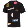 Camiseta negra con logo de insignia mixta