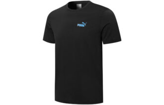 Camiseta negra con logo grande en la espalda
