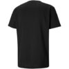 Camiseta negra con logotipo reciclado de alto rendimiento