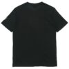 Camiseta negra de manga corta y cuello redondo con alfabeto