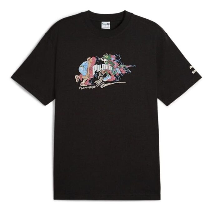 Camiseta negra del equipo para la fanbase para hombre