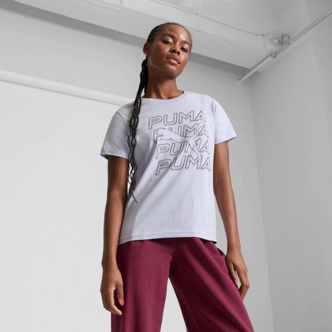 Camiseta para mujer con gráficos repetidos Camiseta para mujer con gráficos repetidos