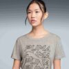 Camiseta para mujer con gráficos repetidos Camiseta para mujer con gráficos repetidos