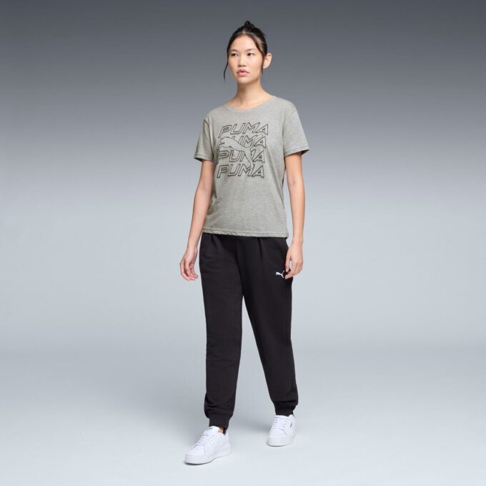 Camiseta para mujer con gráficos repetidos Camiseta para mujer con gráficos repetidos