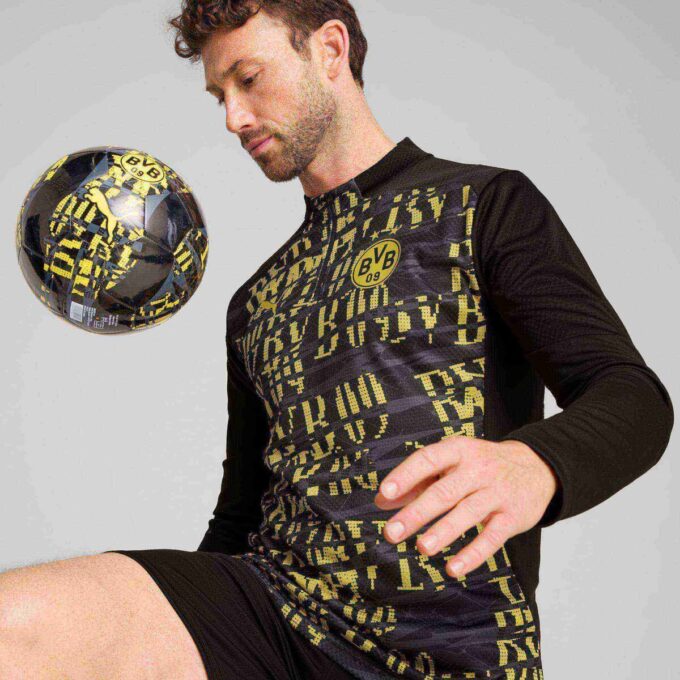 Camiseta prepartido con cremallera de un cuarto del Borussia Dortmund para hombre