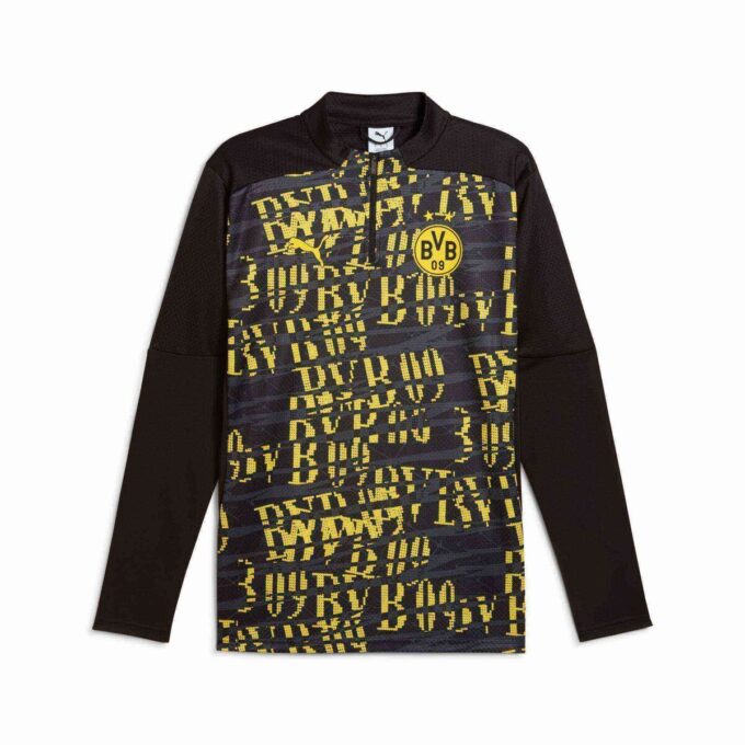 Camiseta prepartido con cremallera de un cuarto del Borussia Dortmund para hombre