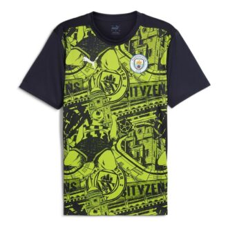Camiseta prepartido del Manchester City “Amarillo Azul”