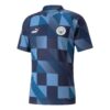 Camiseta prepartido del Manchester City FC “Azul marino y blanco”