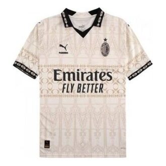 Camiseta PUMA x Pleasures del AC Milan 2023/24, versión ligera, “Beige Negro”