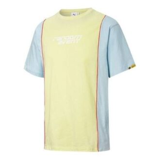 Camiseta PUMA x Randomevent “Amarillo, azul y blanco”