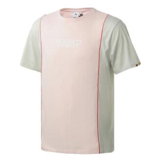 Camiseta PUMA x Randomevent “Rosa, blanco y verde azulado”