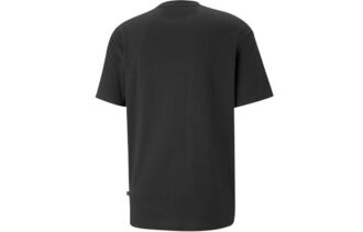 Camiseta Rebel de manga corta y cuello redondo para hombre, color negro