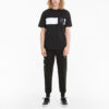 Camiseta Rebel de manga corta y cuello redondo para hombre, color negro