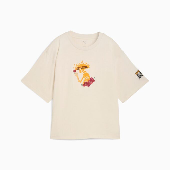 Camiseta Relajada Día de Muertos Mujer Camiseta Relajada Día de Muertos Mujer