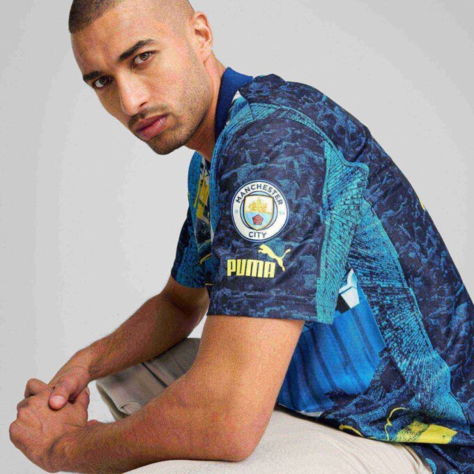 Camiseta retro ftblNRGY+ del Manchester City para hombre Camiseta retro ftblNRGY+ del Manchester City para hombre