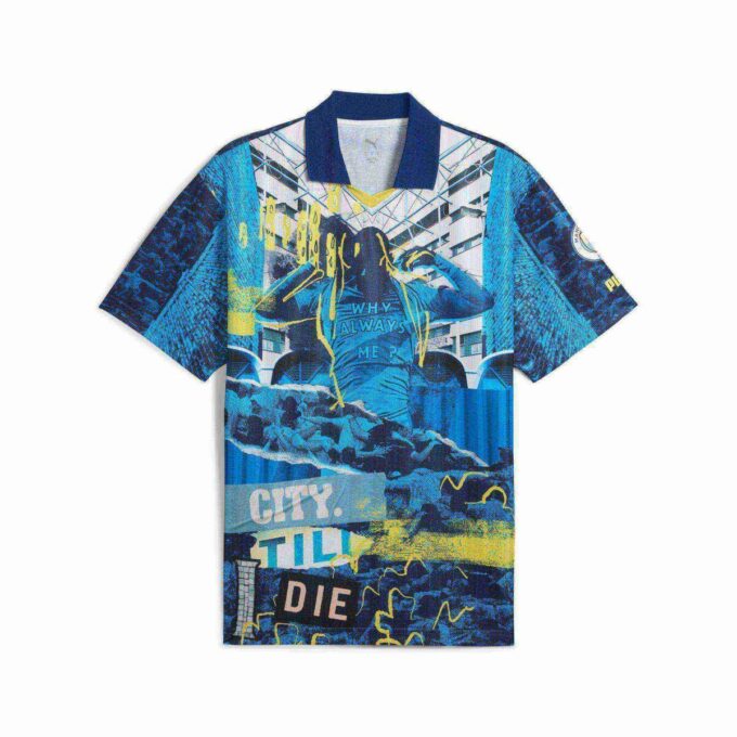 Camiseta retro ftblNRGY+ del Manchester City para hombre Camiseta retro ftblNRGY+ del Manchester City para hombre