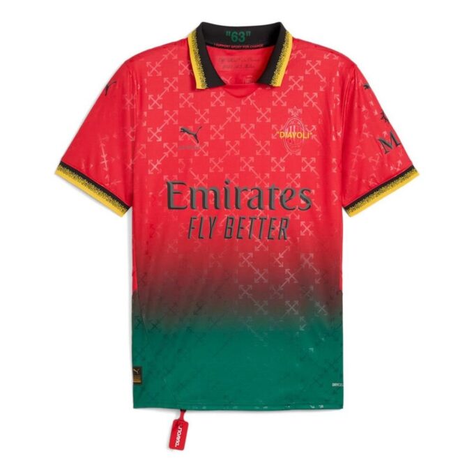 Camiseta réplica del AC Milan PUMA x Off White “Roja”