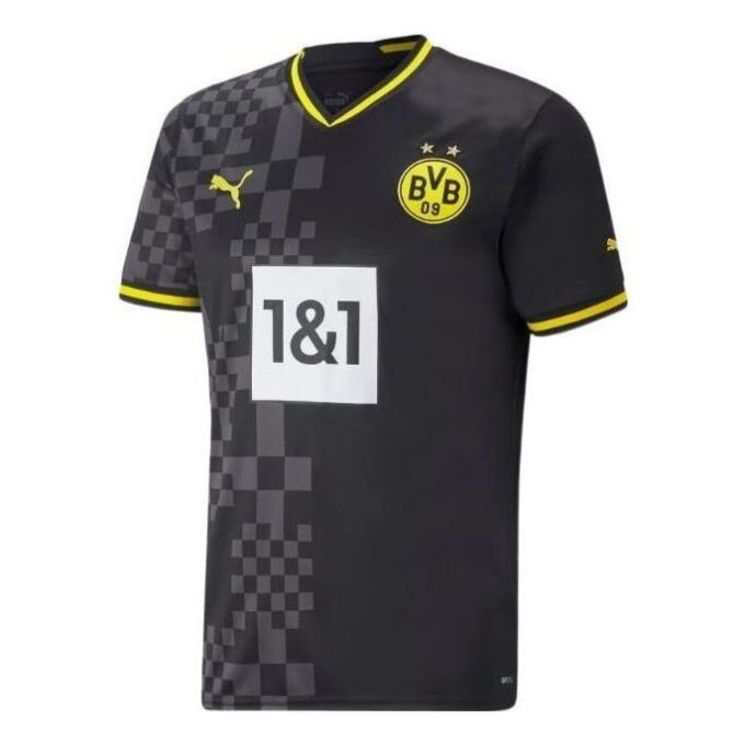 Camiseta réplica del Borussia Dortmund de visitante 22/23 “Negro, Amarillo y Blanco”