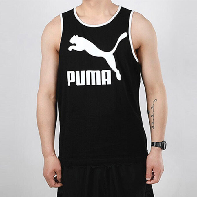 Camiseta sin mangas con el logotipo clásico en blanco y negro