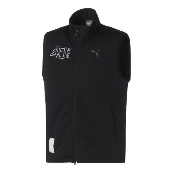 Chaleco de golf PGW Monster Stretch Down con cremallera completa, color negro