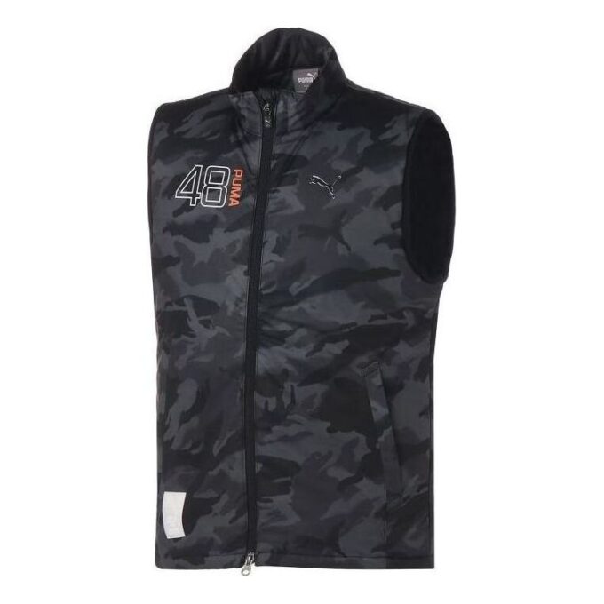 Chaleco de golf PGW Monster Stretch Down con cremallera completa, color negro