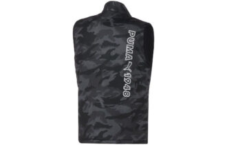 Chaleco de golf PGW Monster Stretch Down con cremallera completa, color negro