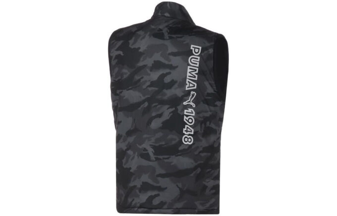 Chaleco de golf PGW Monster Stretch Down con cremallera completa, color negro