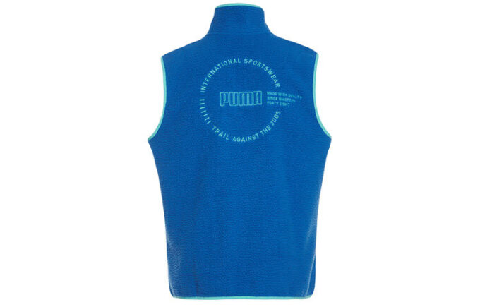 Chaleco polar XTG Trail con bolsillo y cremallera completa “Azul Naranja”