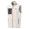 Chaleco polar XTG Trail con bolsillo y cremallera completa (blanco, negro y naranja)