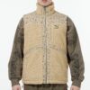 Chaleco Sherpa tejido con cachemira “bronceado”