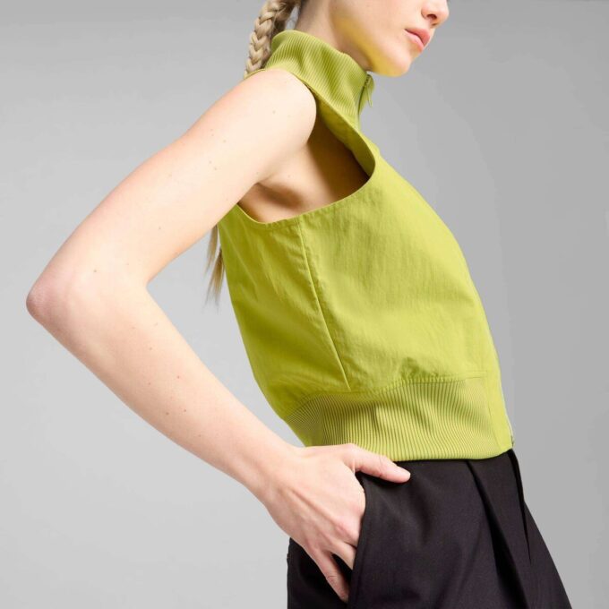Chaleco tejido con cremallera completa para mujer DARE TO Chaleco tejido con cremallera completa para mujer DARE TO