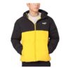 Chaqueta acolchada con logo en amarillo