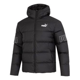 Chaqueta acolchada de plumón con capucha Power “Negra”