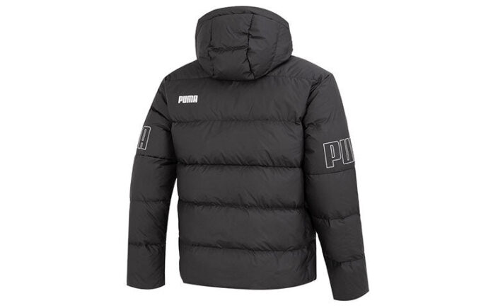 Chaqueta acolchada de plumón con capucha Power “Negra”