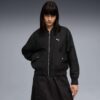 Chaqueta bomber de satén T7 para mujer Chaqueta bomber de satén T7 para mujer
