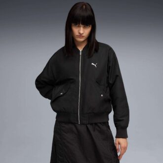 Chaqueta bomber de satén T7 para mujer