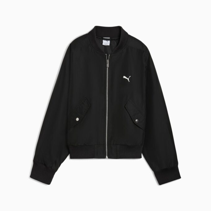Chaqueta bomber de satén T7 para mujer Chaqueta bomber de satén T7 para mujer