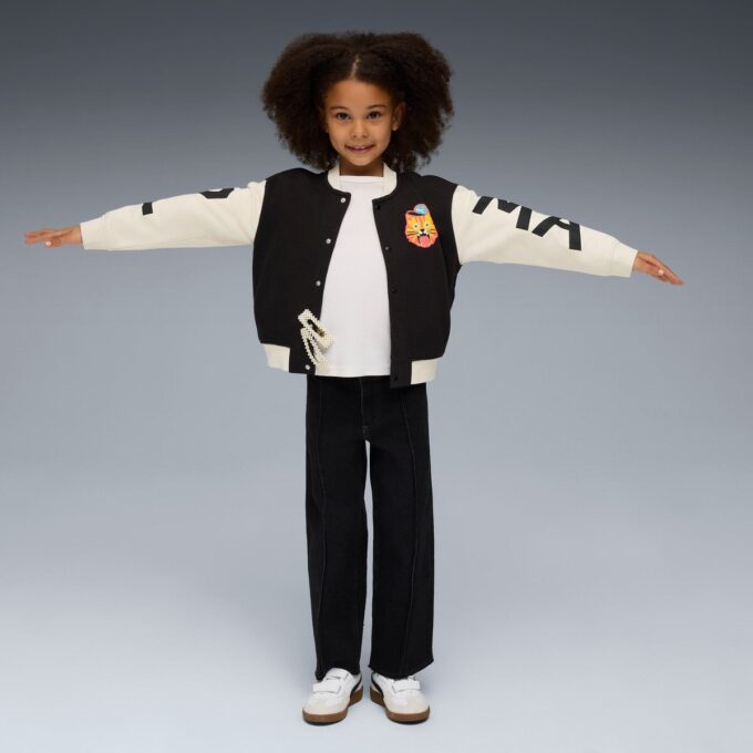Chaqueta bomber para niños pequeños Moody Cat Chaqueta bomber para niños pequeños Moody Cat