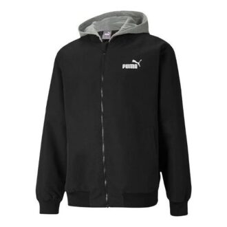 Chaqueta con capucha en bloque “Negro, blanco y gris”