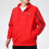 Chaqueta con capucha y cremallera completa Elevate “Rojo y negro”