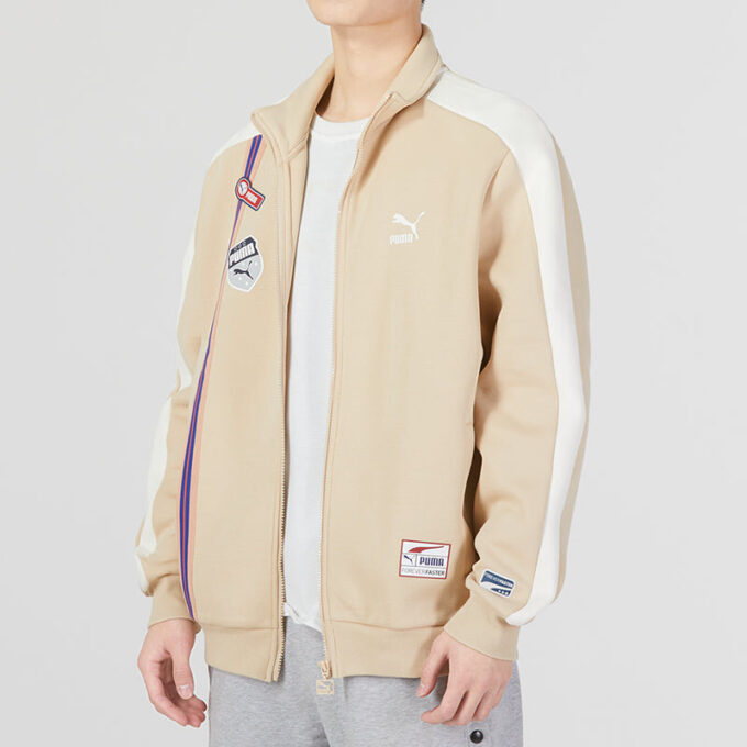Chaqueta con cremallera y escudo del equipo “Beige”